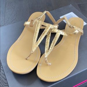 Nine West gold sandals